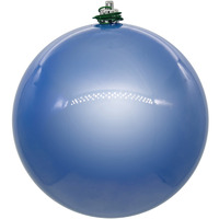 Vickerman 10" Periwinkle Pearl UV Drilled Ball Ornament 1 per bag.