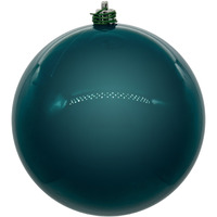 Vickerman 10" Dark Teal Pearl UV Drilled Ball Ornament 1 per bag.