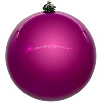 Vickerman 10" Fuchsia Pearl UV Drilled Ball Ornament 1 per bag.