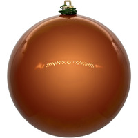 Vickerman 10" Copper Pearl UV Drilled Ball Ornament 1 per bag.