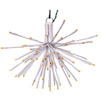 Vickerman 80Lt x 16" White Starburst Orange 5mm LED Lights.