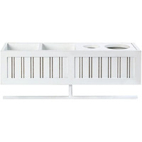 Beauty Wall Shelf with Towel Bar - White