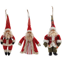 Vintage Santa Character Ornament (Set of 6)