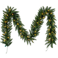 Vickerman 9' x 12" Camdon Garland 50LED WmWh - A861106LED