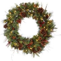 Vickerman 30" Cibola Mix Berry Wreath LED50WmWht - G118731LED