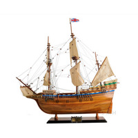 Mayflower Model Ship with Wooden Base