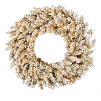 24" Frosted Gold Wreath DuraLit 50WW