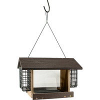 Going Green Contemporary Deluxe Ranch Feeder with suet feeders, brown & tan, 1/c