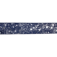 Blue and White Speckled Ribbon (Set of 2) 2.5" x 10 Yds.