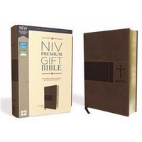 Zondervan 143972 NIV Premium Gift Bible Leathersoft - Comfort Print, Brown