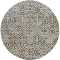 3746-1014-BEIGE 5 ft.3 Round Pisa Area Rug - Beige