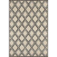 Milan Collection Hopscotch Woven Area Rug - Gray - 4 x 6 ft.