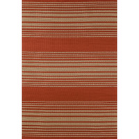 4 x 6 ft. Plymouth Collection Nautical Flat Woven Indoor & Outdoor Area Rug - Red