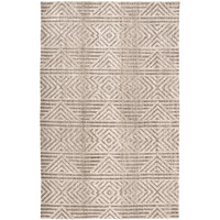 2 x 3 ft. Tan Ivory & Brown Geometric Stain Resistant Rectangle Area Rug - Tan Ivory and Brown - 2 x 3 ft.