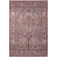 5 x 8 ft. Red Tan & Pink Floral Power Loom Rectangle Area Rug - Red Tan and Pink - 5 x 8 ft.