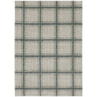 10 x 13 ft. Gray Teal & Beige Geometric Power Loom Stain Resistant Rectangle Area Rug - Gray Teal and Beige - 10 x 13 ft.