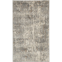 2 x 4 ft. Beige & Gray Abstract Power Loom Non Skid Rectangle Area Rug