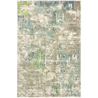 8 x 10 ft. Blue & Green Abstract Hand Loomed Stain Resistant Rectangle Area Rug - Blue Green - 8 x 10 ft.