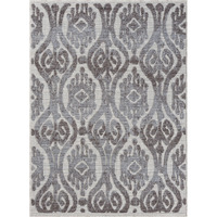 0.35 x 94 x 106 in. Other Not Listed Blue & Gray Damask Indoor & Outdoor Rectangle Area Rug