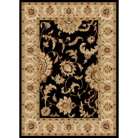 1621-1712-BLACK Como Rectangular Black Transitional Italy Area Rug- 7 ft. 9 in. W x 11 ft. H