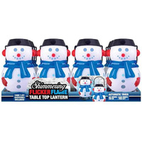 Magic Seasons Snowman Flicker Flame Tabletop Lantern - Pack of 12