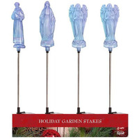 34 in. St. Francis, Mary & Angel LED Pathway Decor, Pack of 20