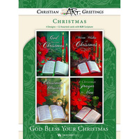 God Bless Your Christmas Assorted Card-Boxed - Box of 12