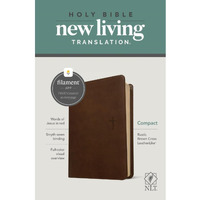 NLT Compact Bible, Rustic Brown LeatherLike