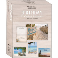 Boxed - Card Birthday-Seashore - Box of 12