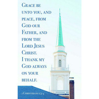 Grace Be Upon You Peace & Pastor Appreciation 1 Corinthians 1 - Bulletin, Pack of 100