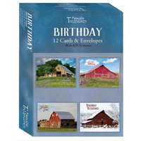 Rustic Barn Birthday Boxed Card - Pack of 12