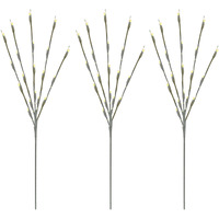 29 in. Pathmarkers LED Twinkling Branch, White - 3 Count