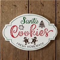 Santas Homemade Cookies Wall Sign