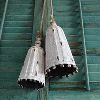 Whitewashed Metal Bells - Set of 2