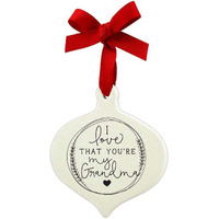 Doodle Grandma Ribbon Hang Christmas Ornament