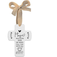 Cross Hope Ribbon Hang Christmas Ornament