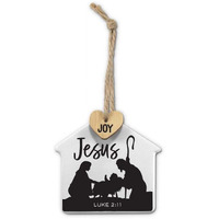 Stable Tag Jesus Twine Hanger Christmas Ornament