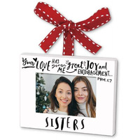 Frame Sisters Ribbon Hang Christmas Ornament