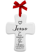 4.5 in. Jesus Cross Christmas Ornament