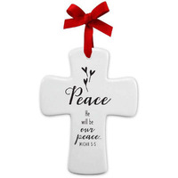 4.5 in. Peace Cross Christmas Ornament