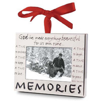 Memories Frame Metal Christmas Ornament