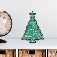 12 x 9 in. Merry Christmas Holiday Outdoor Decor Large Ornaments