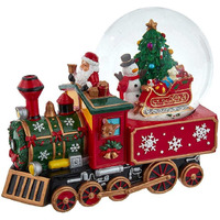 120 mm Musical Santa Driving Train Water Globe