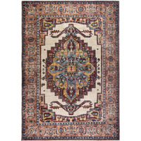 L'BAIET  L'Baiet Jessie Brick Red Traditional Washable 4 ft. x 6 ft. Area Rug - Red - 4' ft x 6'