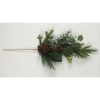 AI-FL7059-Q01 Mixed Green & Brown Pinecones Pick