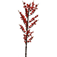 AI-FL6213BRD-Q02 Ilex Red Berry Branch Pick - Set of 2