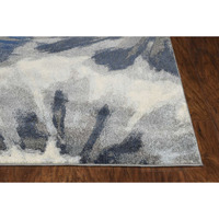 39 x 59 in. Ivory, Blue Polypropylene Rug