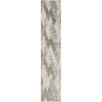 2 x 8 ft. Geometric Runner Rug&44 Gray