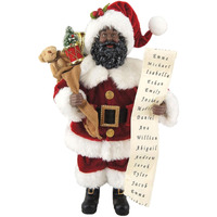 12 in. Santa with His List - Black