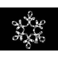 12 in. Ropelit Snowflake with Star Middle, Pure White